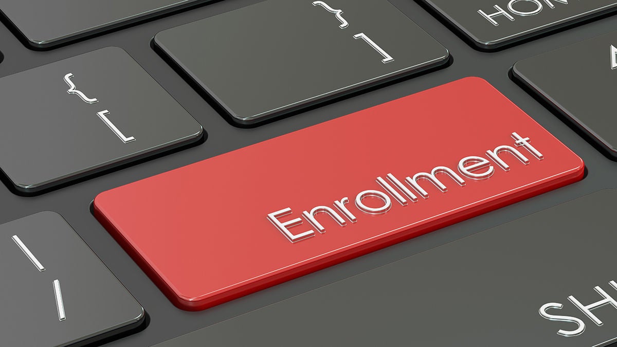 enrollment button, red hot key on keyboard